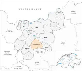 Karte von Herznach-Ueken