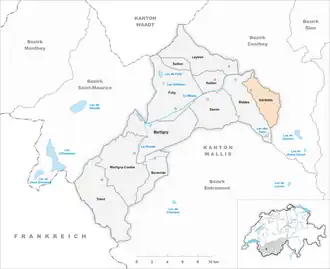 Karte von Isérables