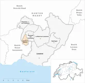 Karte von Jouxtens-Mézery