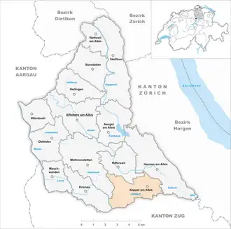 Karte von Kappel am Albis