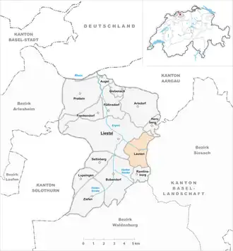 Karte von Lausen