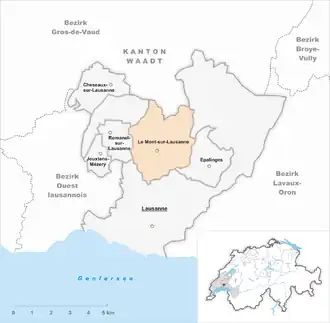 Karte von Le Mont-sur-Lausanne