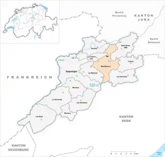 Karte von Montfaucon