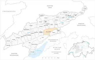 Karte von Péry-La Heutte