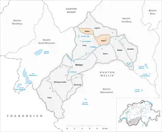 Karte von Saillon