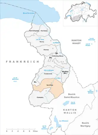 Karte von Val-d’Illiez