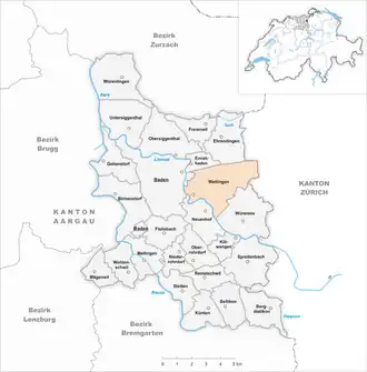 Karte von Wettingen