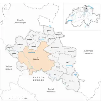 Karte von Winterthur