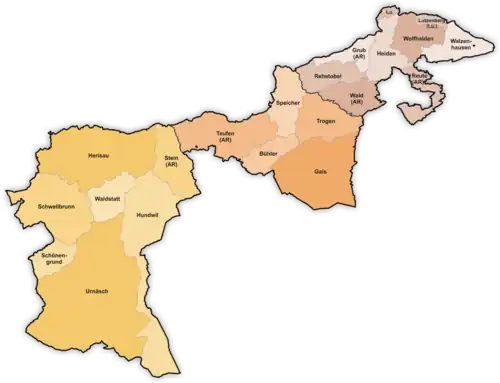 Einwohnergemeinden des Kantons