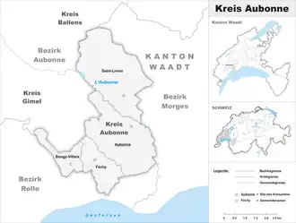 Karte von Kreis Aubonne