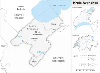 Karte von Kreis Avenches