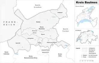 Karte von Kreis Baulmes