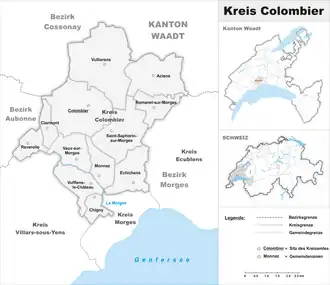 Karte von Kreis Colombier