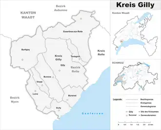 Karte von Kreis Gilly