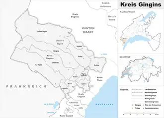Karte von Kreis Gingins