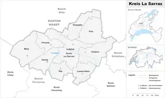 Karte von Kreis La Sarraz