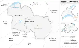 Karte von Kreis Les Ormonts
