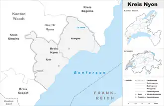 Karte von Kreis Nyon