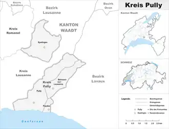 Karte von Kreis Pully