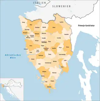 Gemeinden der Gespanschaft Gespanschaft Istrien