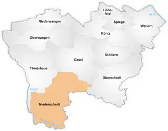 Karte von Niederscherli