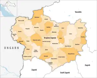 Gemeinden der Gespanschaft Gespanschaft Krapina-Zagorje
