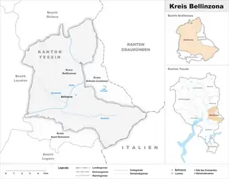 Karte von Bellinzona