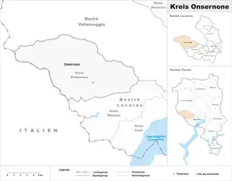 Karte von Kreis Onsernone