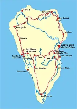 Straßenring um La Palma