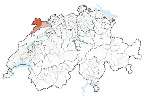 Lage des Kantons in der Schweiz