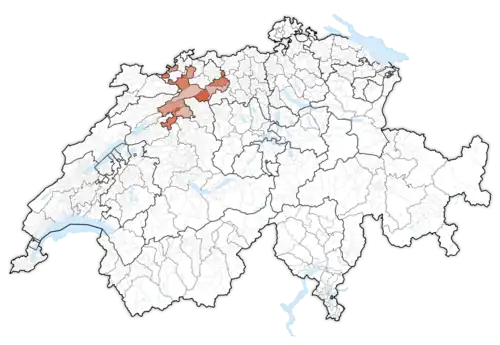 Lage des Kantons in der Schweiz