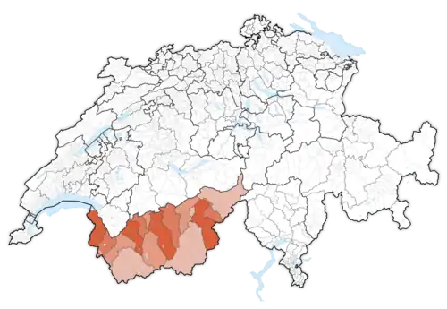 Lage des Kantons in der Schweiz