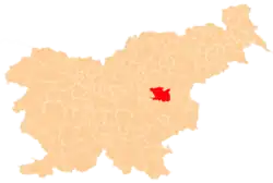 Karte von Slowenien, Position von Laško hervorgehoben