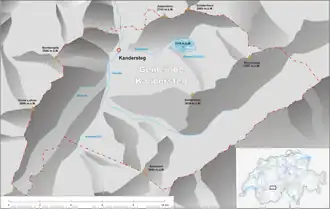 Karte: Blüemlisalp auf dem Gebiet der Gemeinde Kandersteg