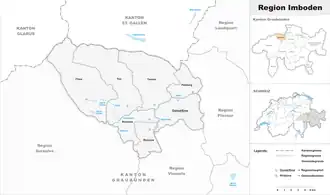 Karte von Region Imboden