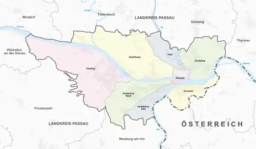 Stadtteile in Passau bis 2013