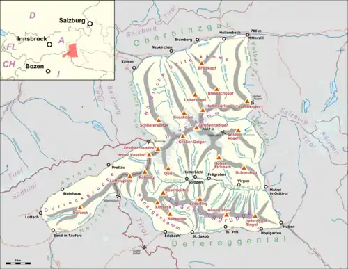 Lage der Venedigergruppe