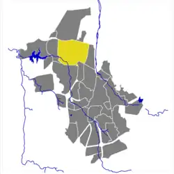 Karte von Katutura im Stadtgebiet von Windhoek