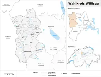 Karte von Wahlkreis Willisau