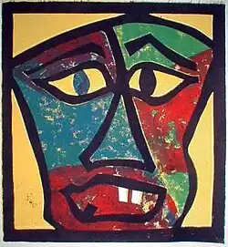 Mehrfarbiger Kartondruck (Ritz- und Schäldruck)