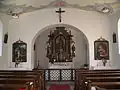 Innenansicht der Filialkirche in Kasten