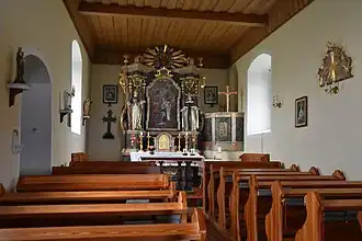 Filialkirche St. Pankrazen – Innenraum vom Eingang