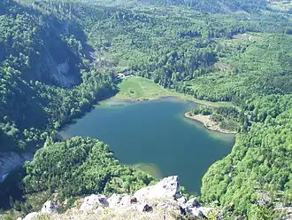 Tiefblick zum Laudachsee
