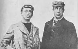 Kees Witteveen mit seinem Trainer P.W. Scheltema Beduin (1895)