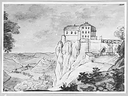 Schloss Lichtenstein (1801) vor dem romantischen Umbau