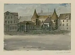 Hauptstätter Tor in Stuttgart vor dem Abriss (1818)