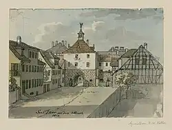 Seeltor in Stuttgart vor dem Abriss (1818)