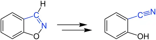 Übersichtsreaktion der Kemp-Eliminierung
