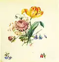 Blumenstrauß mit Tulpe und Streublumen