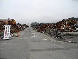 Trümmer in einem von Bränden heimgesuchten Gebiet (Foto: 12. Juni 2011)
